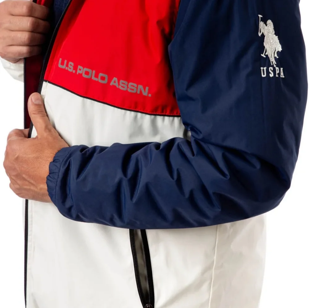Polo Colorblock Americana Windbreaker jacket. Mens. Large.